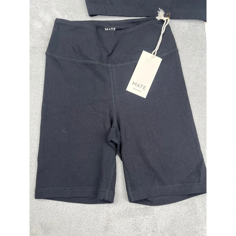 MATE The Label Organic Biker Shorts & Sports Bra Set Activewear Size S - Picture 2 of 12